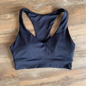 Balance Athletica V Neck Sports Bra - Black - XS